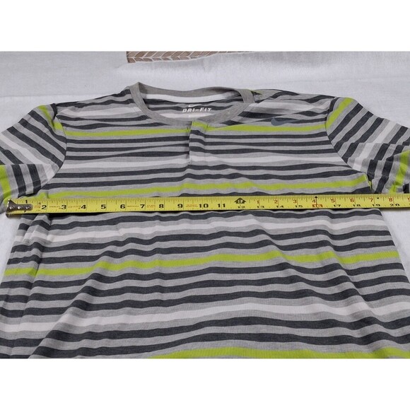 Nike Henley | striped T-shirt | Short sleeves | multicolored | Dri-Fit | Large - Picture 5 of 8